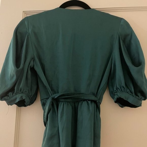 Endless Rose Puff Sleeve Belted Silk Blouse - Picture 4 of 6